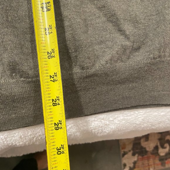 Olive Green 100% Italian Sheep Wool Sweater, Sz M - Picture 13 of 15